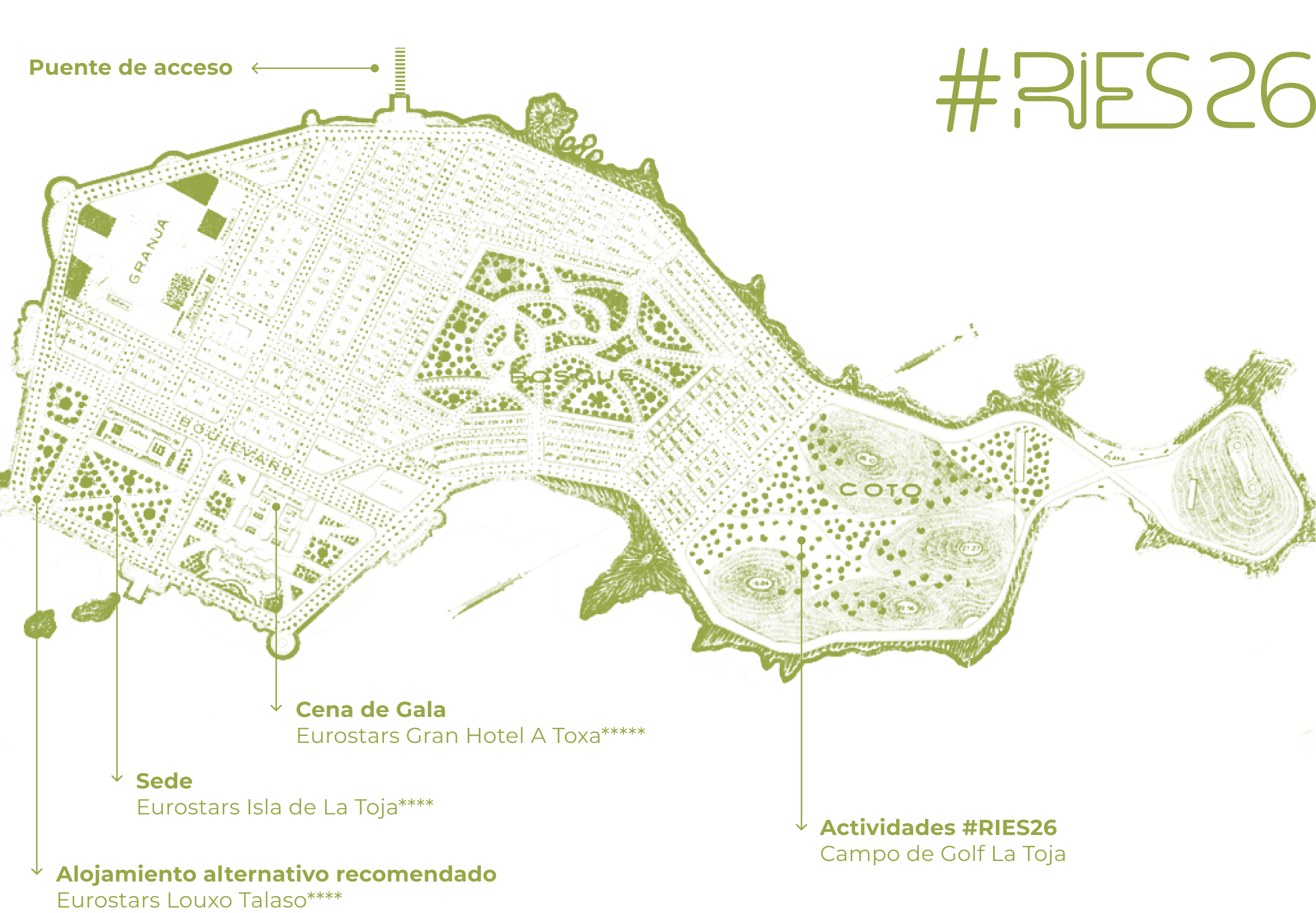 Mapa de la Isla de A Toxa